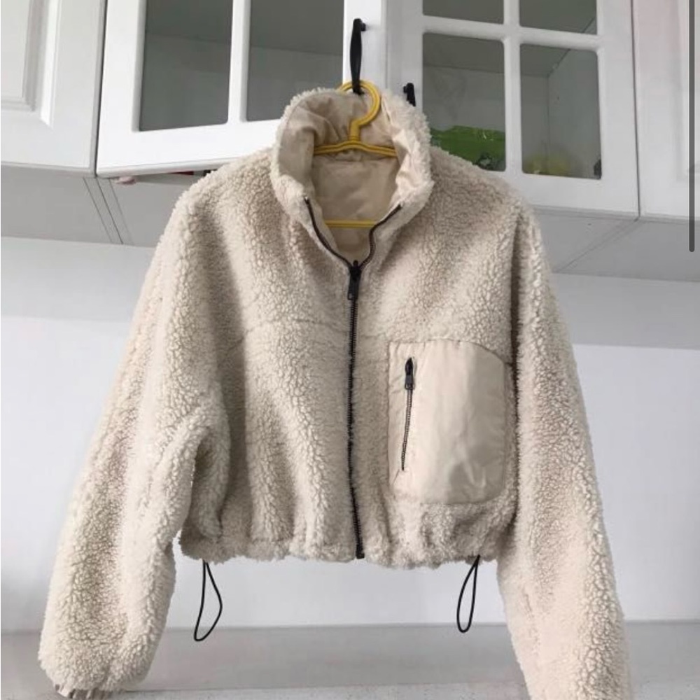 Zara white puffer